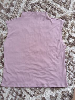 Sleeveless Mock Neck Women's Top in Dusty Rose